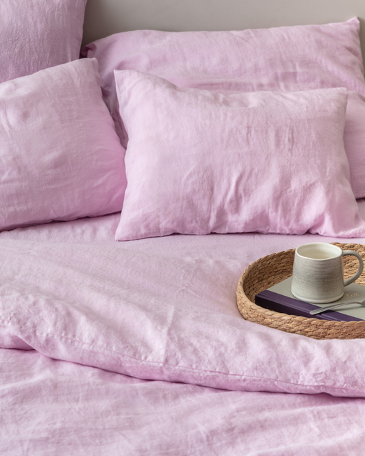 Lniana poszewka na poduszkę – Lilac (zestaw 2 szt.)