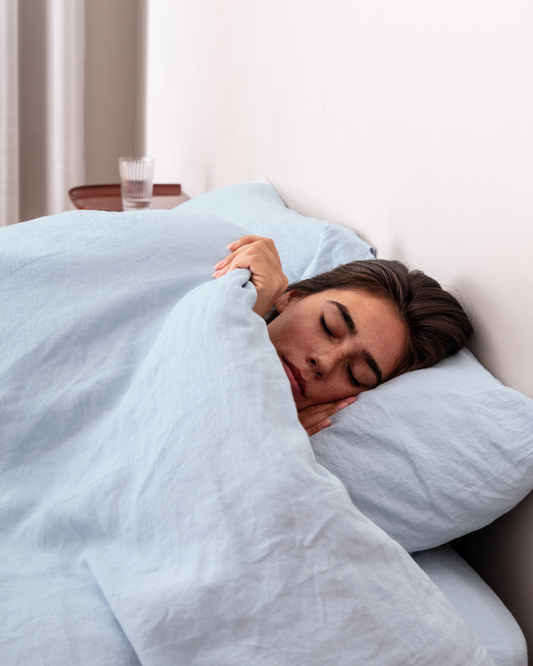 Flax Linen Duvet Cover - Mist