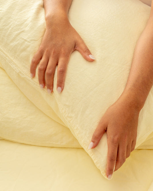 Flax Linen Pillowcase - Butter (set of 2)