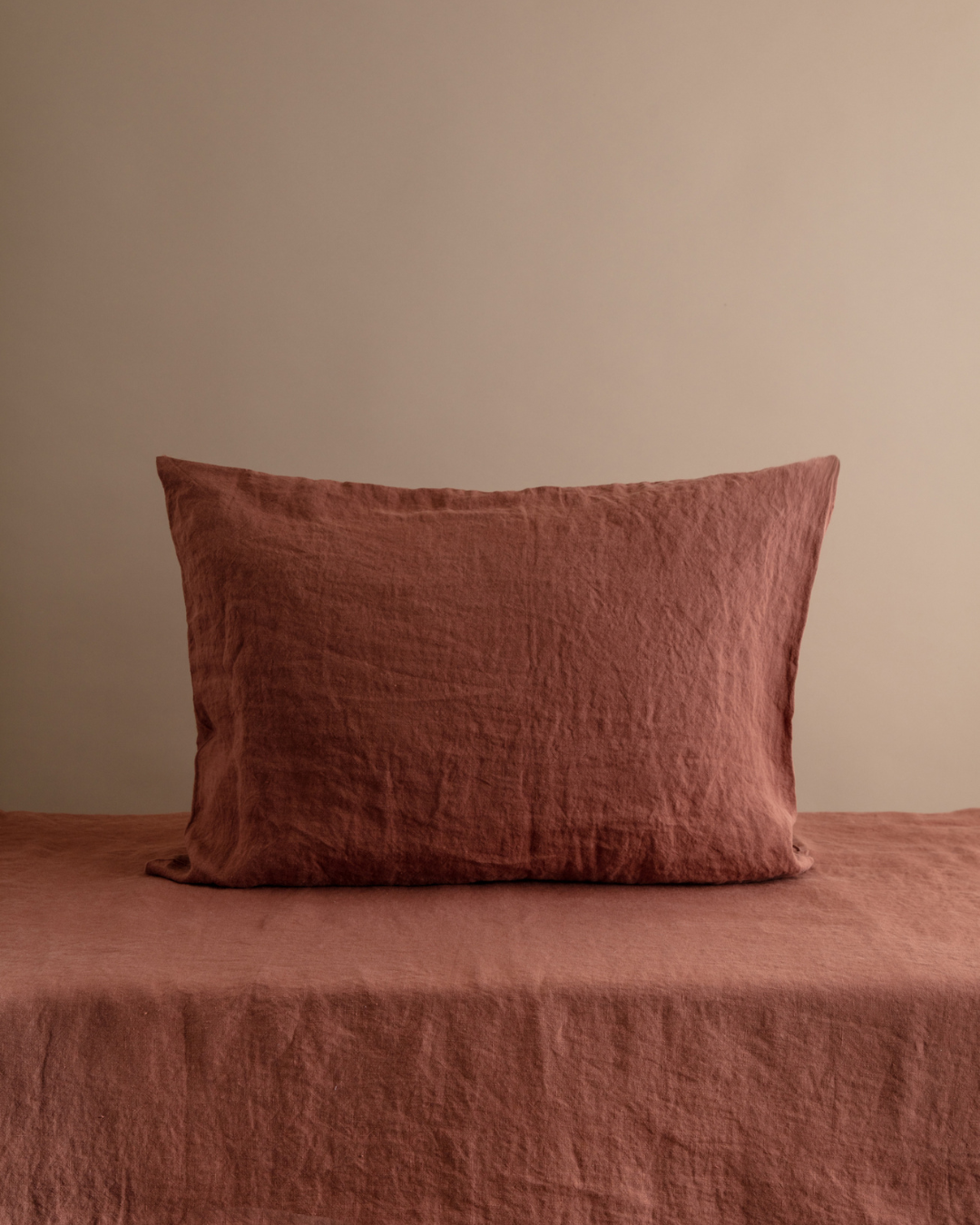 Flax Linen Pillowcase - Terracotta (set of 2)