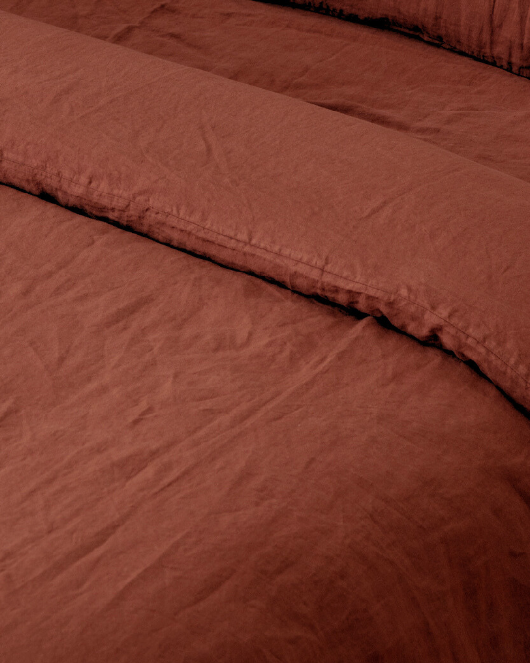Flax Linen Fitted Sheet - Terracotta