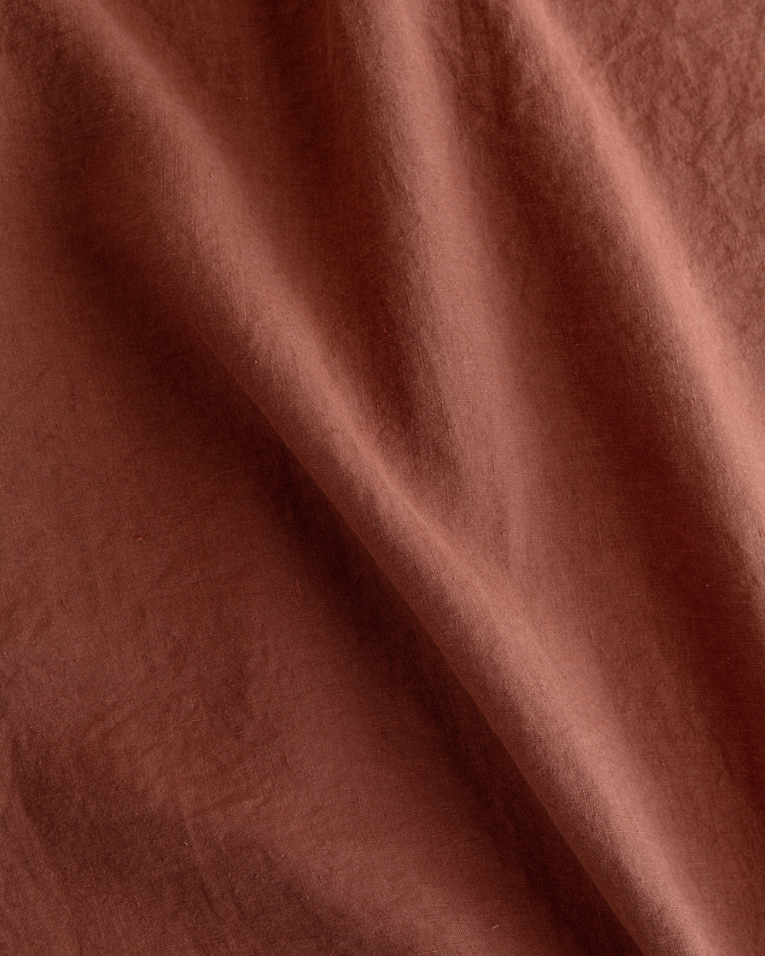 Flax Linen Fitted Sheet - Terracotta
