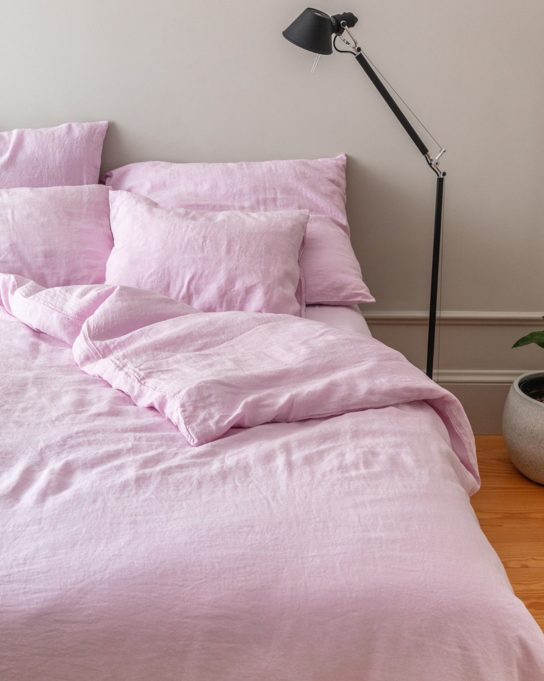 Lniana poszewka na poduszkę – Lilac (zestaw 2 szt.)