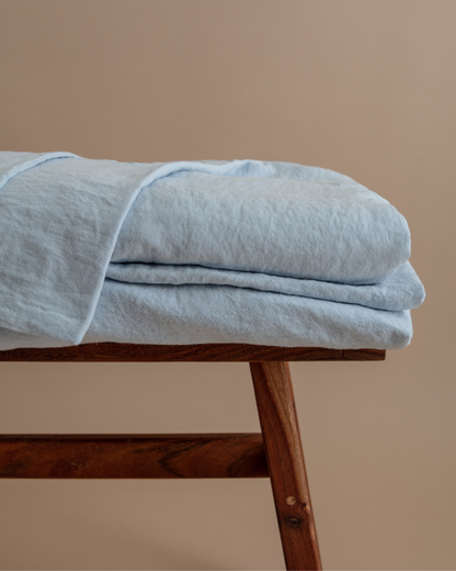 Flax Linen Fitted Sheet - Mist