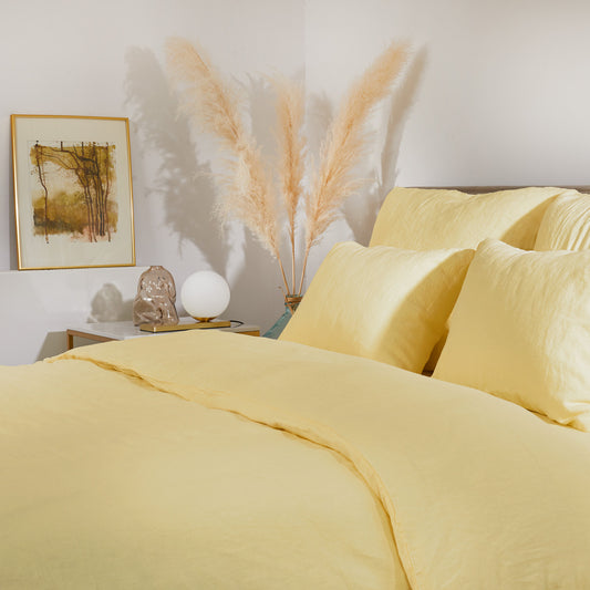 Flax Linen Duvet Cover - Sunshine