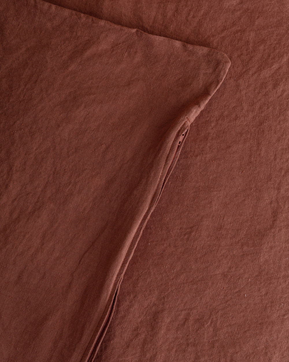 Flax Linen Duvet Cover - Terracotta