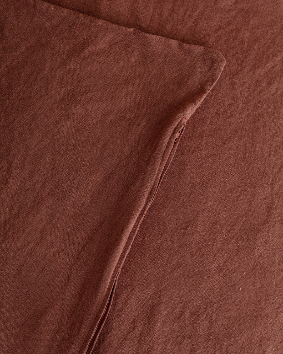 Flax Linen Duvet Cover - Terracotta