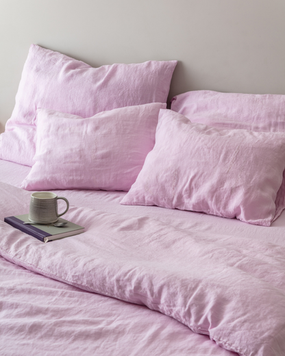 Flax Linen Duvet Cover - Lilac