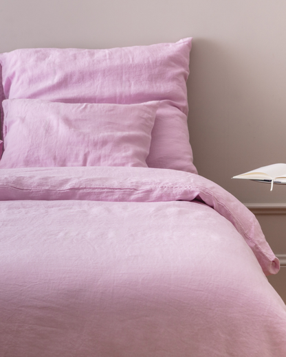 Flax Linen Duvet Cover - Lilac