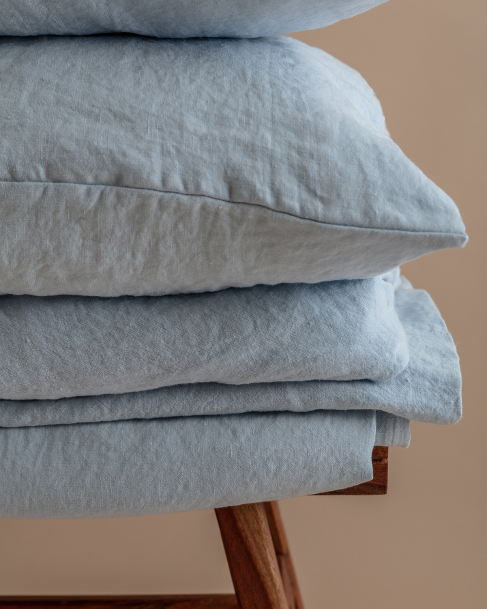 Flax Linen Duvet Cover - Mist