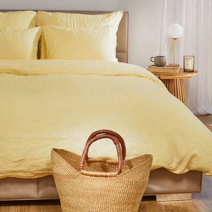 Flax Linen Duvet Cover - Sunshine