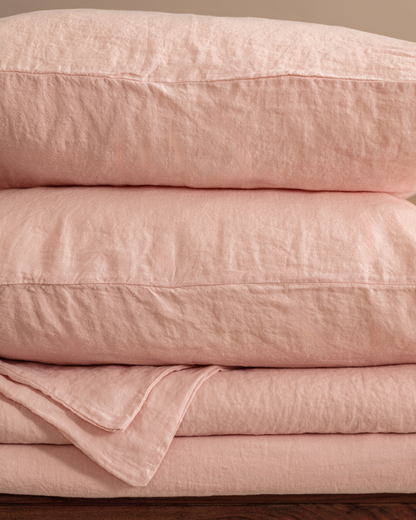 Lniana poszewka na poduszkę – Blush (zestaw 2 szt.)