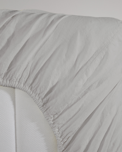 Flax Linen Fitted Sheet - Stone