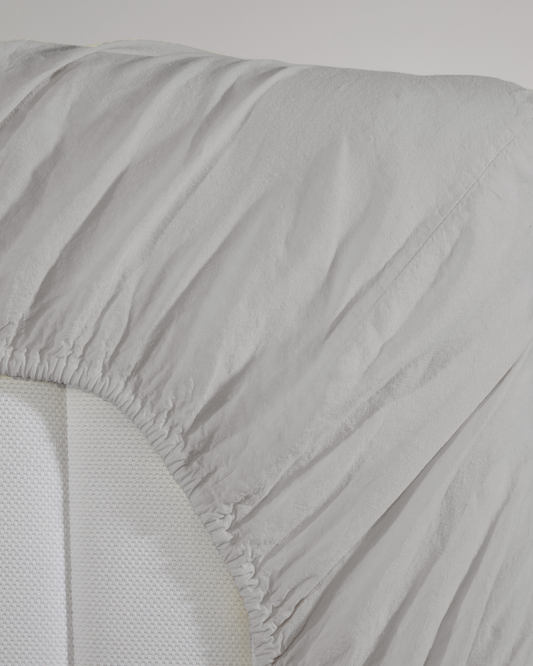 Flax Linen Fitted Sheet - Stone