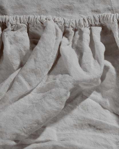 Flax Linen Fitted Sheet - Stone