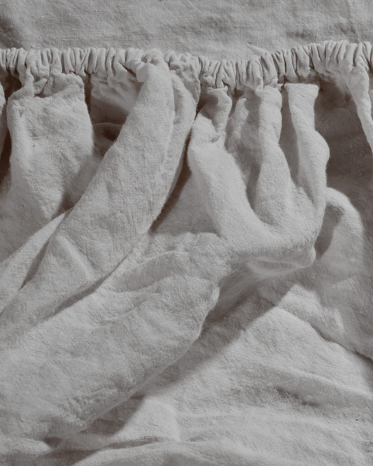 Flax Linen Fitted Sheet - Stone