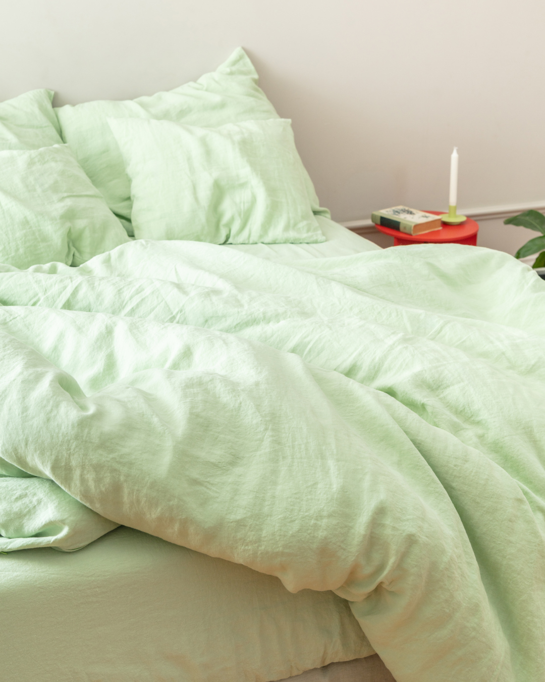 Pair green with soft neutrals