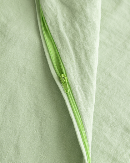 Flax Linen Duvet Cover - Mint