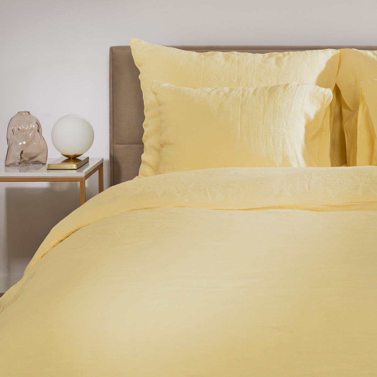Flax Linen Duvet Cover - Sunshine