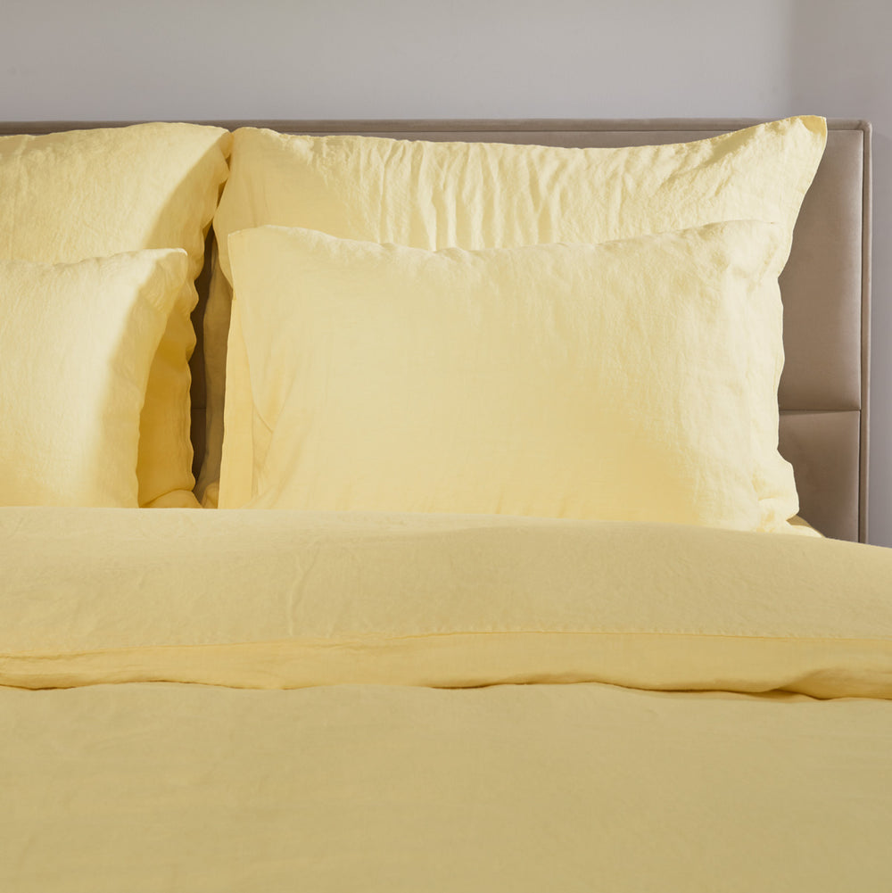 Flax Linen Duvet Cover - Sunshine