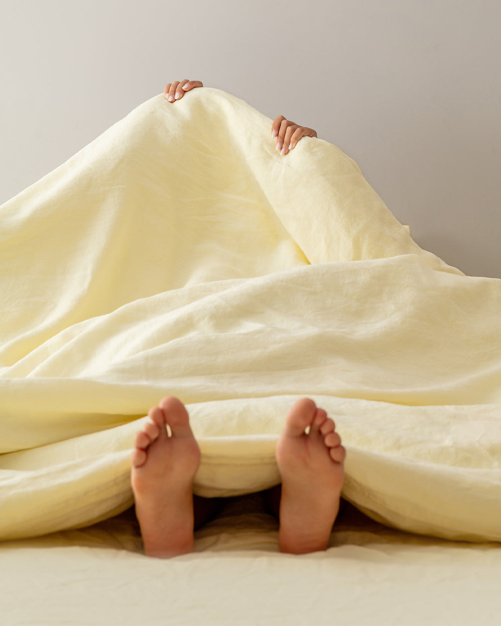 Flax Linen Duvet Cover - Butter