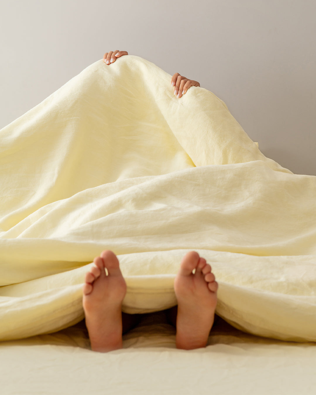 Flax Linen Duvet Cover - Butter