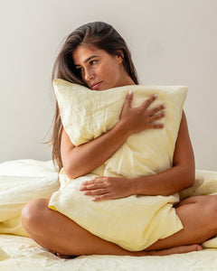 Flax Linen Pillowcase - Butter (set of 2)