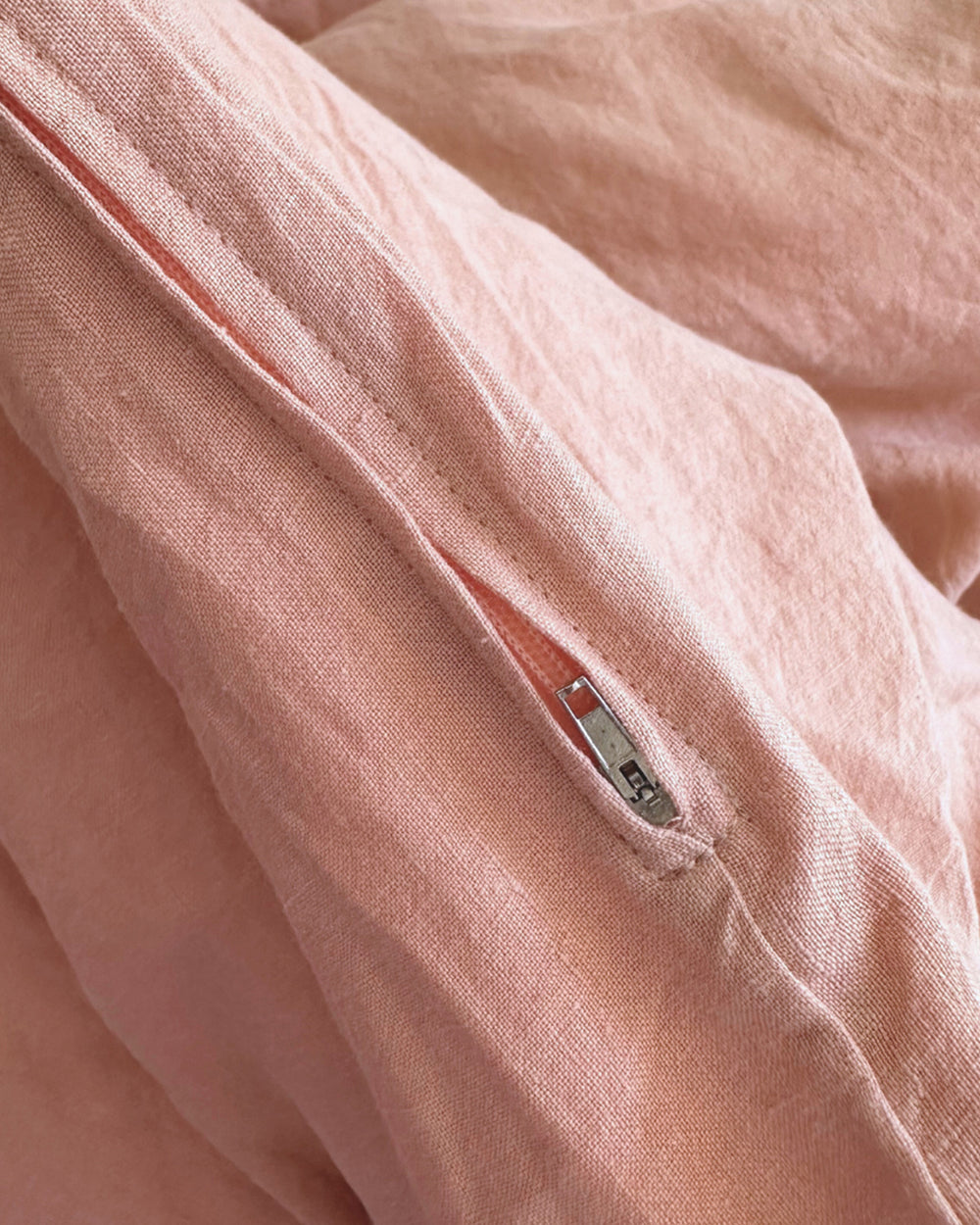 Flax Linen Duvet Cover - Blush