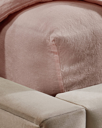 Flax Linen Fitted Sheet - Blush