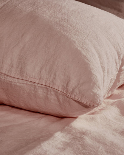 Flax Linen Pillowcase - Blush (set of 2)
