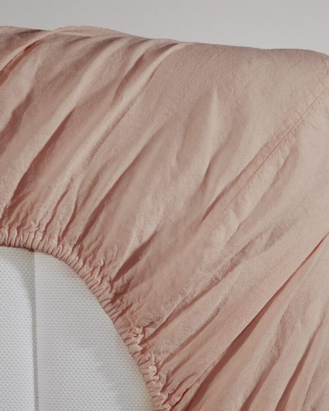Flax Linen Fitted Sheet - Blush