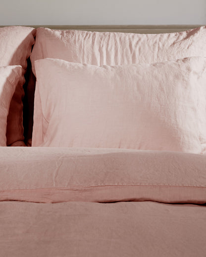 Flax Linen Pillowcase - Blush (set of 2)