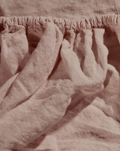 Flax Linen Fitted Sheet - Blush