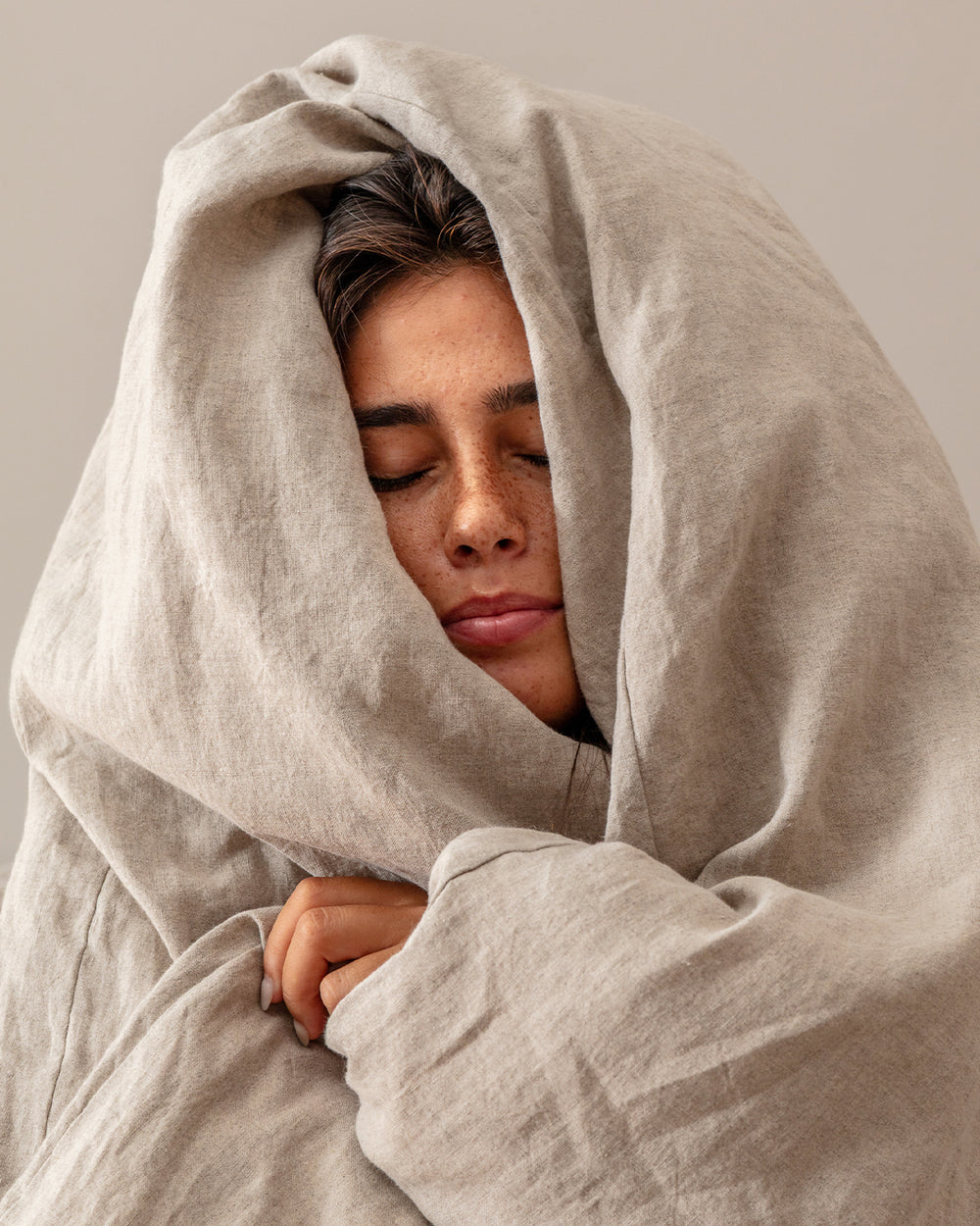 Flax Linen Duvet Cover - Natural