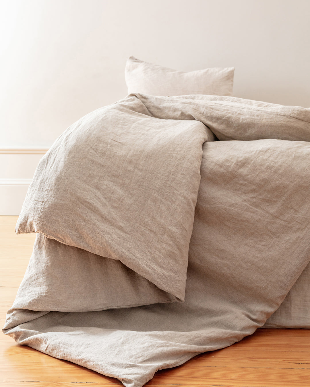Flax Linen Duvet Cover - Natural