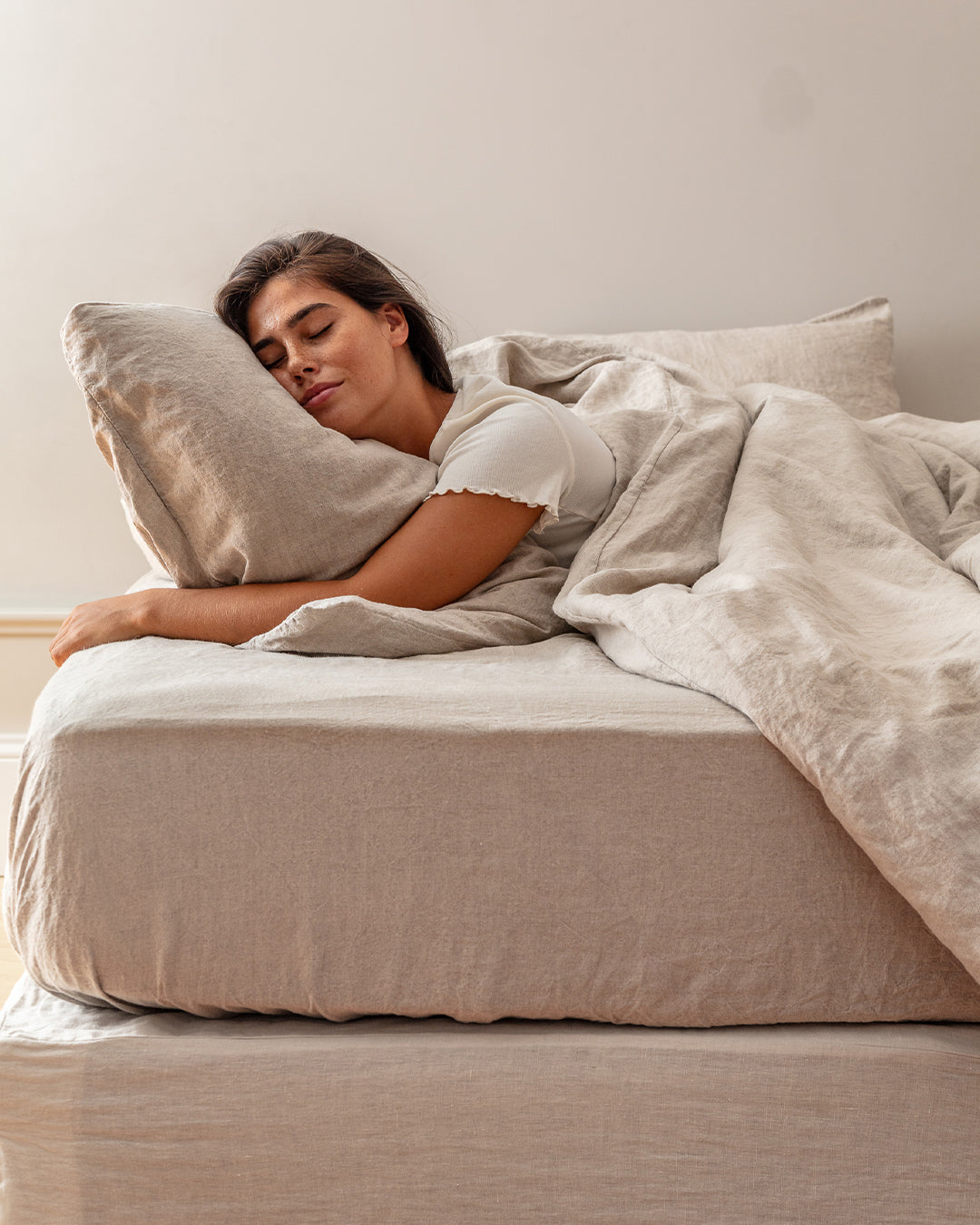 Flax Linen Fitted Sheet - Natural