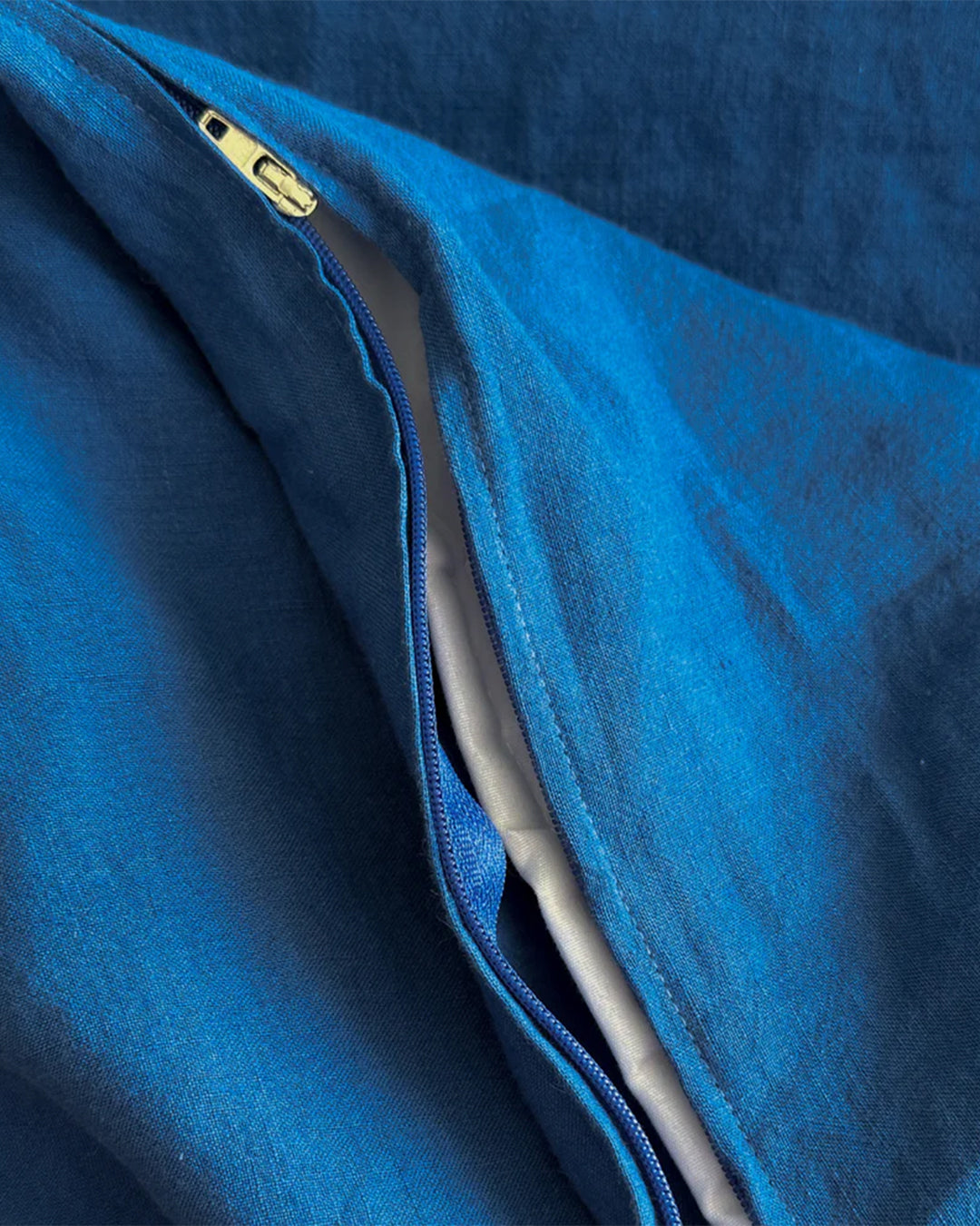 Flax Linen Duvet Cover - Navy