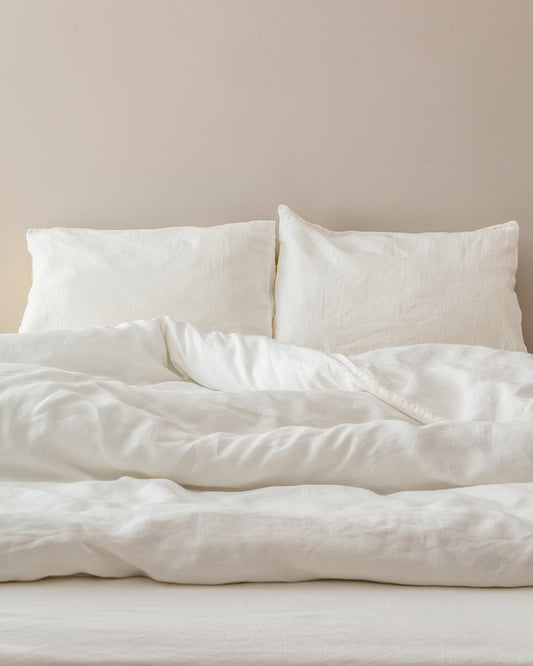 Flax Linen Duvet Cover - Cream