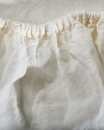 Flax Linen Fitted Sheet - Cream